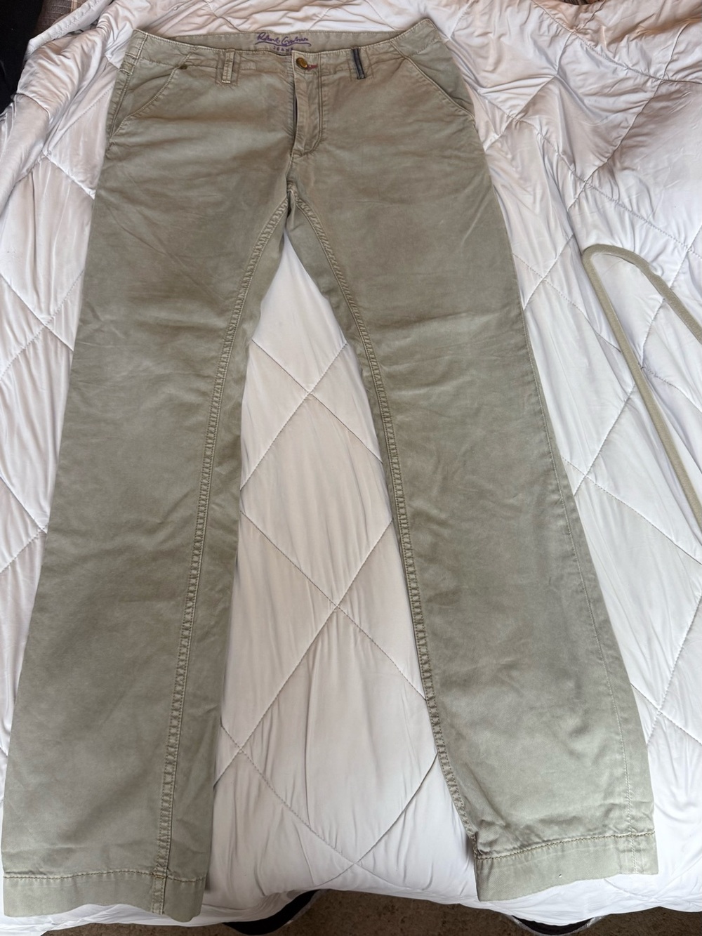 Robert Graham Olive Green Wide-Leg Jeans